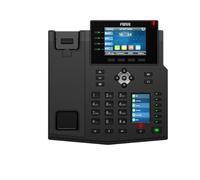 Fanvil Téléphone fixe X5U – 16 lignes, 2 écrans couleur, LCD, WiFi, PoE, Noir