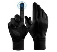 FanVince Gants Tactiles Homme Hiver Tactile Gants de Cyclisme à écran Tactile Gant Chaud d'hiver Les Mains Chaudes par Temps Froid pour Les Hommes et Les Femmes(Noir Très Grand)