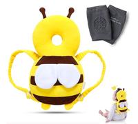 FANWINKJ Protection de la tête pour bébé, casque de sécurité ajustable contre les chutes, protection de la tête des tout-petits contre les chutes avec genouillères Couverture pour ramper, en forme d'a