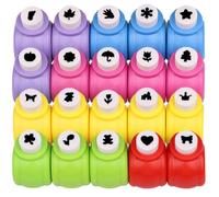 FANXIYA 20 Pcs Perforatrice Scrapbooking, Mini Perforateur Papier Fantaisie, Poinçon Pour Enfants, Idéal Pour Projets DIY, Pour Perforer Des Formes De Fleur, Cœur, Étoile, Feuille, Flocon