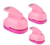 FANXIYA 3 Pcs Perforatrice Scrapbooking, Perforateur à 1 Trou pour Papier Fantaisie, Poinçon Créatif pour Enfants, Idéal pour Projets DIY, Perforer des Motif (Forme Cœur)