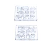 Fanxizibusi Moule Silicone Pierres Précieuses,Moule Bijoux Géométriques Pierres Précieuses,Moules Résine Pierres Précieuses,Faire Pendentifs Bijoux,Pendentifs Voiture,Porte-Clés et Accessoires Sac