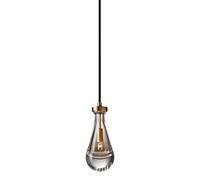 FanXus E14 Moderne Goutte D'eau En Cristal Pendentif Éclairage Nordique Tout En Cuivre Chambre Chevet Luminaire Suspendu Mini Lustre 1 Lumière Plafonnier Luminaire Cuisine Île Made in China
