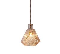 FanXus Lustre de bouteille de vin en verre vintage Bouteille de vin sculptée Lustre d'éclairage suspendu en verre Lustre suspendu Cuisine Île Ambre Pendentif Éclairage Plafonniers Luminaires Made in