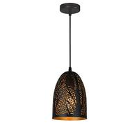 FanXus Noir 1 Lumière Bar Vintage Suspensions Industrielles En Métal Découpe Pendentif Luminaire Pour Couloir Café Moderne Luminaire Lustre Made in China