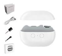 Fanyil Easy Smart Nail Clipper, Electric Nail Clipper for Seniors, 3-in-1 Multi-Functional with LED Light & Storage Box, Convenient and Compact, for Elderly (White)