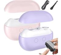 Fanyil/Pubyfun/Vueeze Easyclip Smart Nail Clipper for Seniors, 2025 Upgraded Adults Electric Nail Trimmers, Automatic USB Rechargeable Toenail Clippers, Clip Light Trimmer Stainless Steel(Pink+Purple)
