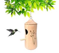 Fanyil Wooden Hummingbird House, Ribili Wooden Hummingbird House, Humming Bird House for Outside Hanging, Gift for Nature Lovers, Gardening Gifts Decoration (C)