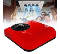 FANYING Climatiseur 12V/24V DC, Climatiseur De Refroidissement sur Le Toit, Unité De Climatisation électrique pour Camions, Camping-Car, Pelles, RV, Remorque,Red-12V