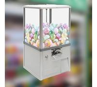 FANYING Distributeur Automatique de Bonbons à pièces, Petit Distributeur Automatique de Bonbons, Machine de Prix, Machine à gommes avec clés pour fête de noël,White