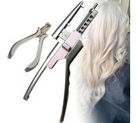 FANYING Kit de Machine d'extension de Cheveux bouclés 6D, Extensions de Cheveux 6D de deuxième génération pour Utilisation en Salon, 1 rangée de 5 Paquets (Couleur : Violet)