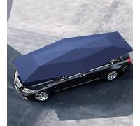 FANYING Tente Parapluie de Voiture entièrement Automatique, Parasol Pliant Portable pour abri d'auto, Isolation Thermique extérieure, Protection Solaire sur Le Toit avec télécommande,Blue-4.9m