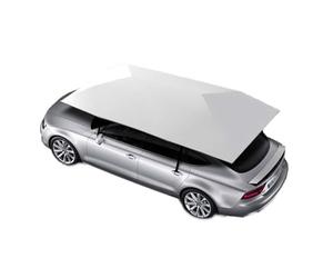 FANYING Tente Parapluie de Voiture entièrement Automatique, Parasol Pliant Portable pour abri d'auto, Isolation Thermique extérieure, Protection Solaire sur Le Toit avec télécommande,Silver-4.9m