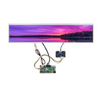 FanyiTek DV240FBM-NB0 Écran LCD 30 broches IPS 24" 1920 x 360 et carte contrôleur LVD USB SD Audio LVD, pour moniteur de chapiteau de jeu/affichage d'étagère de supermarché