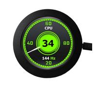 FanyiTek Écran rond LCD IPS 450 nits, 2,1", 480 x 480, mini port vidéo HDMI, alimentation micro USB, pour écran de boîtier de PC