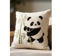 FanZheZhe canevas pour coussin point de croix kit complet adulte Panda 11ct45x45cm Coussin Brodé Décoration Point de Croix Complet Broderie DIY pour Adulte