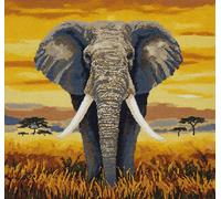 FanZheZhe kit broderie point de croix debutant éléphant 11ct40x50cm adulte kit canevas complet avec fils DIY Œuvres D'art Faites à La Main pour Adultes Débutants