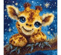 FanZheZhe kit broderie point de croix debutant girafe 11ct40x50cm Point de Croix Kit de Broderie 11CT DIY Œuvres D'art Faites à La Main pour Adultes Débutants décoration d'intérieur