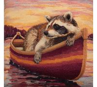 FanZheZhe kit broderie point de croix debutant Raton laveur 11ct40x50cm adulte kit canevas complet avec fils DIY Œuvres D'art Faites à La Main pour Adultes Débutants