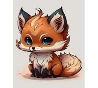 FanZheZhe Kit Broderie Point De Croix Estampé 11Ctdébutant Canevas Point De Croix Kit 11Ct Toile Pré-Imprimé Noel Décoration De La Maison-40X50Cm Petit Renard