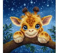 FanZheZhe kit broderie point de croix estampé girafe 11ct40x50cm adulte kit canevas complet avec fils DIY Œuvres D'art Faites à La Main pour Adultes Débutants