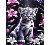 FanZheZhe Kit De Broderie Au Point De Croix Créatif 11Ct Pour Photo - Sur Toile - Kit De Broderie À L'Aiguille 40X50Cm Petit Tigre