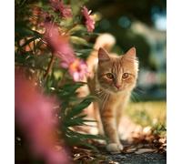 FanZheZhe Kit de broderie complète en fil de coton écologique Chat 11ct40x50cm 11CT adulte kit canevas complet avec fils DIY Œuvres D'art Faites à La Main pour Adultes Débutants