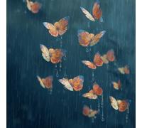 FanZheZhe point de croix debutant kit Papillon sous la pluie 11ct40x50cm Point de Croix Kit de Broderie 11CT DIY Œuvres D'art Faites à La Main pour Adultes Débutants décoration d'intérieur