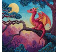 FanZheZhe point de croix kit complet adulte imprimé dragon 11ct40x50cm Point de Croix Kit de Broderie 11CT DIY Œuvres D'art Faites à La Main pour Adultes Débutants décoration d'intérieur