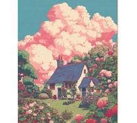 FanZheZhe point de croix kit complet adulte imprimé Salle des fleurs 11ct40x50cm Point de Croix Kit de Broderie 11CT DIY Œuvres D'art Faites à La Main pour Adultes Débutants décoration d'intérieur