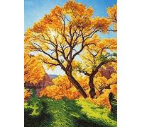 FanZheZhe point de croix kit complet adulte moderne adulte kit canevas complet avec fils DIY Œuvres D'art Faites à La Main pour Adultes Débutants Arbre 11ct40x50cm