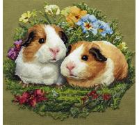 FanZheZhe point de croix kit complet adulte moderne cobaye 11ct40x50cm Point de Croix Kit de Broderie 11CT DIY Œuvres D'art Faites à La Main pour Adultes Débutants décoration d'intérieur