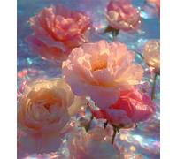 FanZheZhe point de croix kit complet adulte moderne Rose 11ct40x50cm 11CT adulte kit canevas complet avec fils DIY Œuvres D'art Faites à La Main pour Adultes Débutants