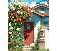 FanZheZhe Point de croix kit complet Chaton de patio 40×50cm 11CT canevas debutant broderie imprimé,Kit de Couture à la Main pour Adultes