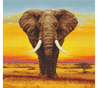 FanZheZhe point de croix kit complet éléphant 11ct40x50cm adulte kit canevas complet avec fils,debutant broderie point de croix imprimé
