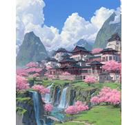 FanZheZhe point de croix kit complet Paysage 11ct40x50cm 11CT adulte kit canevas complet avec fils DIY Œuvres D'art Faites à La Main pour Adultes Débutants