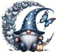 FanZheZhe Point De Croix Kit De Broderie,Diy Broderie À La Main Compté Adultes Debutant Starter Complet Kit,40X50Cm Lune Des Fleurs, Petit Nain