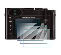 FANZR Lot de 3 films protecteurs d'écran en verre trempé anti-rayures pour appareil photo Leica Q (TYP116) Dureté 9H 0,3 mm