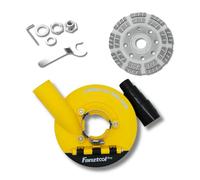 FANZTOOL Modèle 2025 Carter d’aspiration pour Meuleuse, Équipé d'un Disque de Ponçage Béton 125 mm, Qualité Professionnelle, Brosses à Ressort Améliorées, Compatibilité Universelle à 99%.
