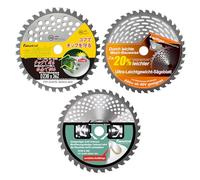 FANZTOOL Kit de lames de scie circulaire de 23 cm avec protège-dents pour débroussailleuse - Lame de rechange pour coupe-bordures sans fil et à essence - Idéal pour les travaux de tonte (36Z/ 36Z