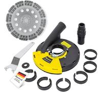 FANZTOOL Meule diamantée 180 mm avec carter d'aspiration universel pour meuleuse d'angle avec couronne de brossage