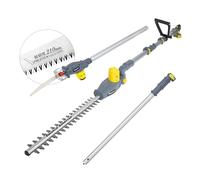 FANZTOOL Taille-haie télescopique 20 V Li-Ion 2 en 1 avec batterie 2 Ah et chargeur, portée jusqu'à 5 m, épaisseur de coupe 17 cm, poids léger 2,5 kg