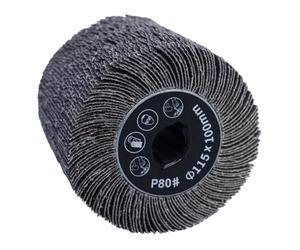 FANZWORK Brosse Lamelles Papier de Verre Grain 80 - 115x100 mm - Compatible avec Machine à Satiner et Rénovateurs Extérieurs