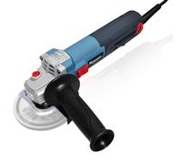 FANZWORK Meuleuse d’angle 1500 W - Moteur EC Sans Balai, Capot de Protection 125 mm *1, Ultra-légère 2 kg, Vitesse Réglable sur 6 Niveaux (3000-10000 tr/min), Ponçage Précis, Sans Entretien