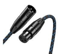 Faodzc Câble XLR tressé, cordon de micro équilibré à 3 broches avec design autobloquant, câble audio à double blindage, compatible avec Shure SM, compatible avec Behringer, compatible avec MXL
