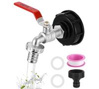 FAOKZE Accessoires pour réservoir IBC, Robinet de vidange pour réservoir IBC 3/4 pouce,1000 L Réservoir d'eau accessoires robinet de vidange,Réservoir d'eau de pluie accessoires pour réservoir IBC