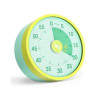 FAOKZE Minuteur Visuel Timer Enfant,60 Minutes Visuel Minuteur,Minuteur de Bureau pour Les Enfants,Minuteur Visuel,Classe Minuteu,Minuteur de l'école de l'enseignant,Cuisine,Salle de Sport