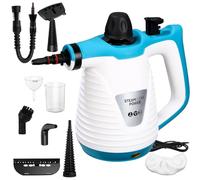 FAOKZE Nettoyeur vapeur avec 10 accessoires, 1050 W, pression de vapeur 3,0 bar, 500 ml, temps de chauffe 3 minutes, sol pour voiture, salle de bain, fenêtre, tapis, carrelage, joints