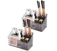 FAOKZE Rangement Maquillage,2 PC Support Cosmétique Organizer Makeup,Organisateur Maquillage avec 2 boîtes intérieures Amovibles,pour Organisation de La Salle de Bain Produit Beauté Cosmétiques