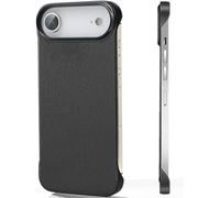 FAOMSEBS Coque pour iPhone Air, sans bordures, fine (texture en cuir synthétique) [toucher métal nu] Dissipation rapide de la chaleur anti-traces de doigts pour iPhone Air, coque de téléphone en
